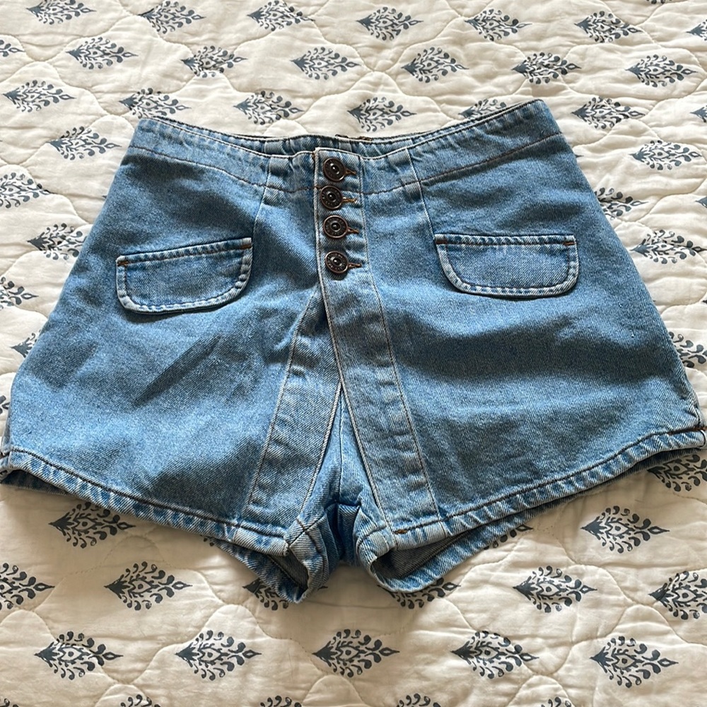 Denim skort
